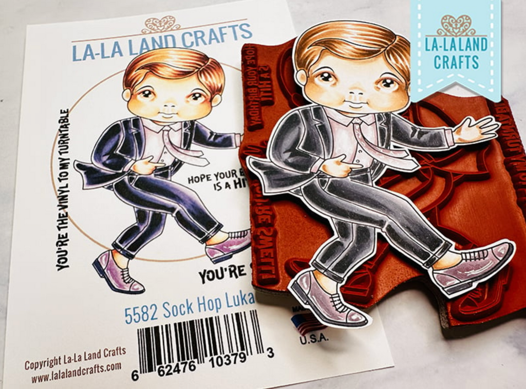 La-La Land Crafts Sock Hop Luka Cling Stamp 5582 product image