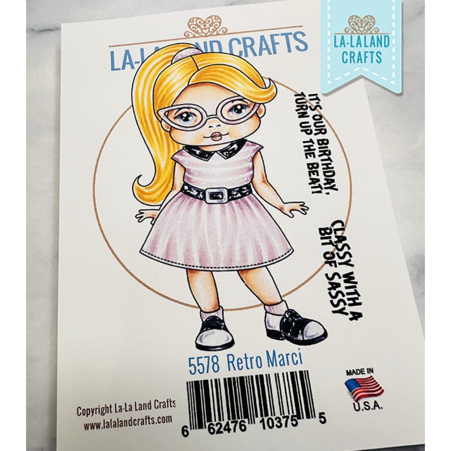 La-La Land Crafts Retro Marci Cling Stamp 5578