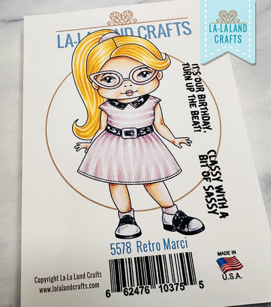 La-La Land Crafts Retro Marci Cling Stamp 5578