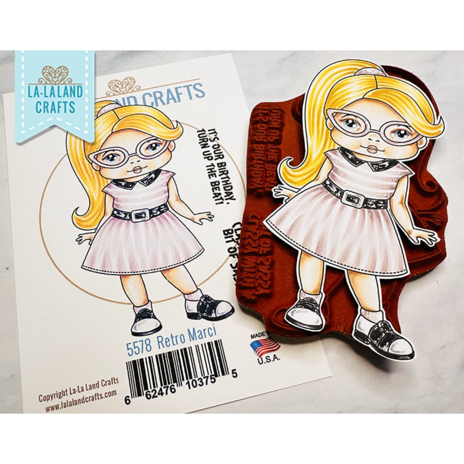 La-La Land Crafts Retro Marci Cling Stamp 5578 product image