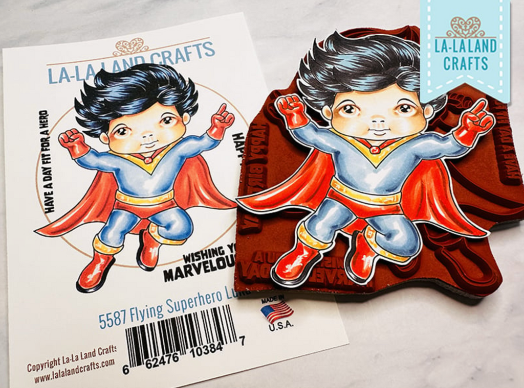 La-La Land Crafts Flying Superhero Luka Cling Stamp 5587 product image