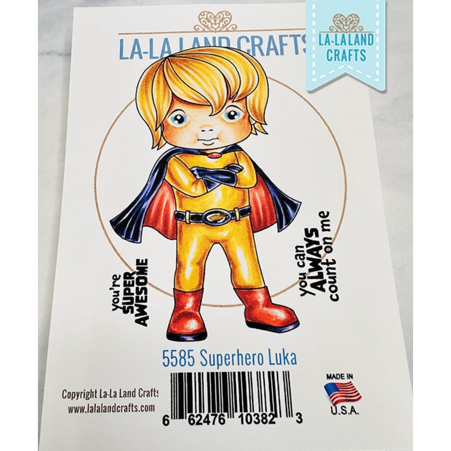 La-La Land Crafts Superhero Luka Cling Stamp 5585