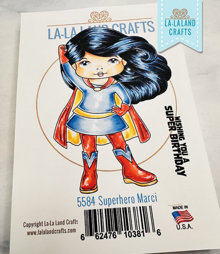 La-La Land Crafts Superhero Marci Cling Stamp 5584