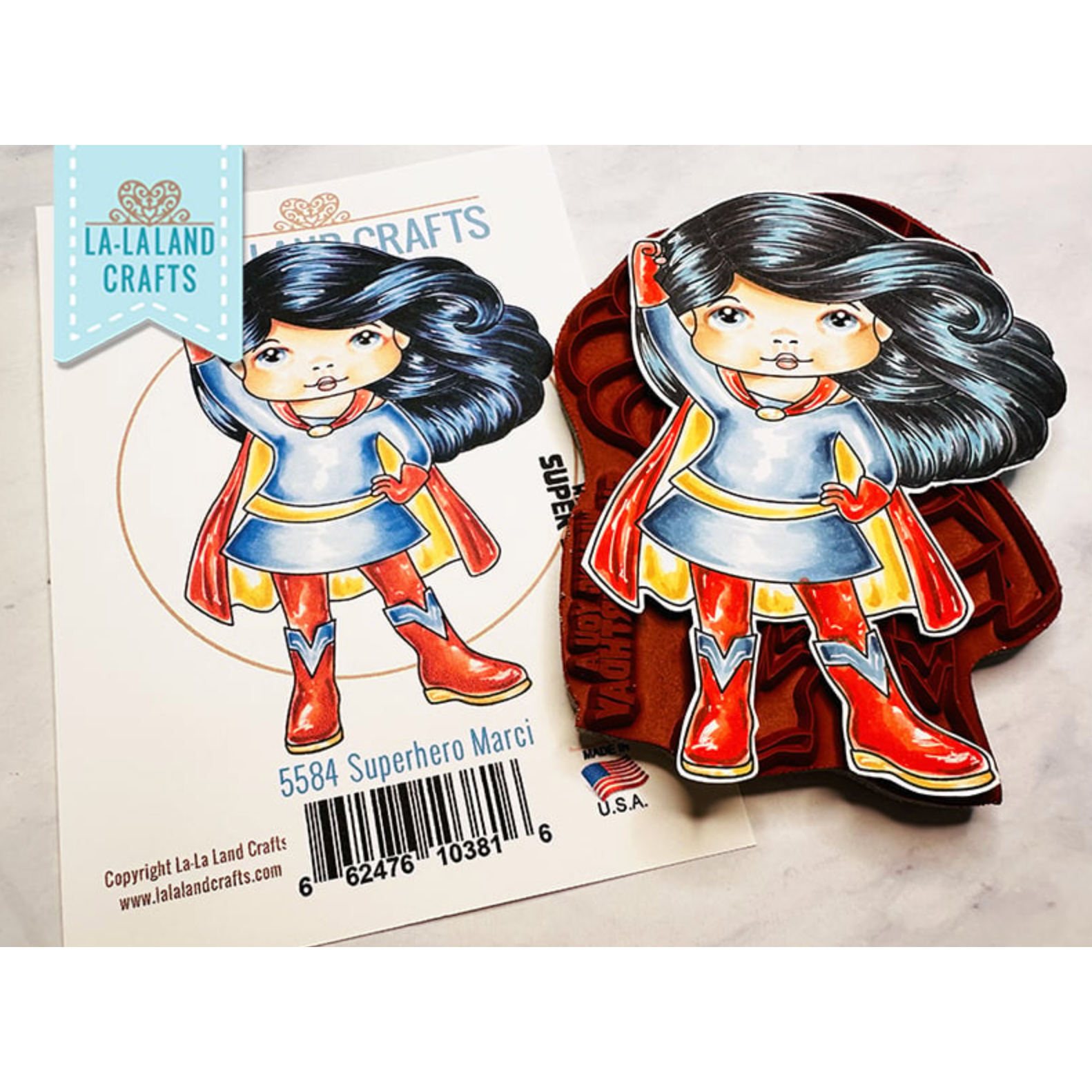 La-La Land Crafts Superhero Marci Cling Stamp 5584 product image