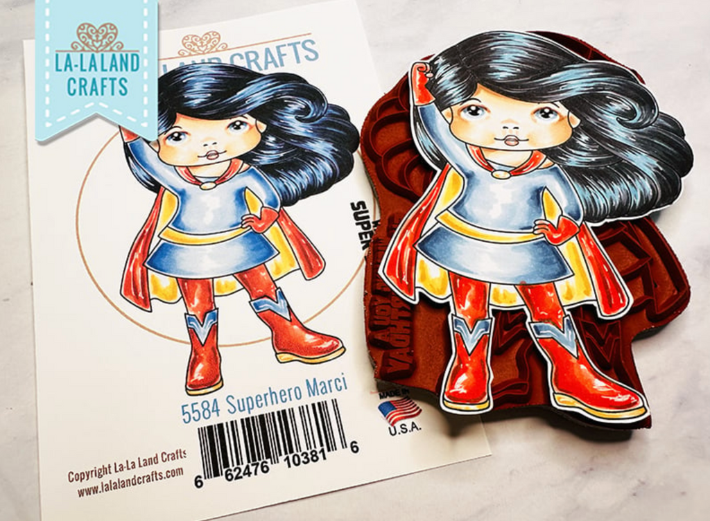 La-La Land Crafts Superhero Marci Cling Stamp 5584 product image