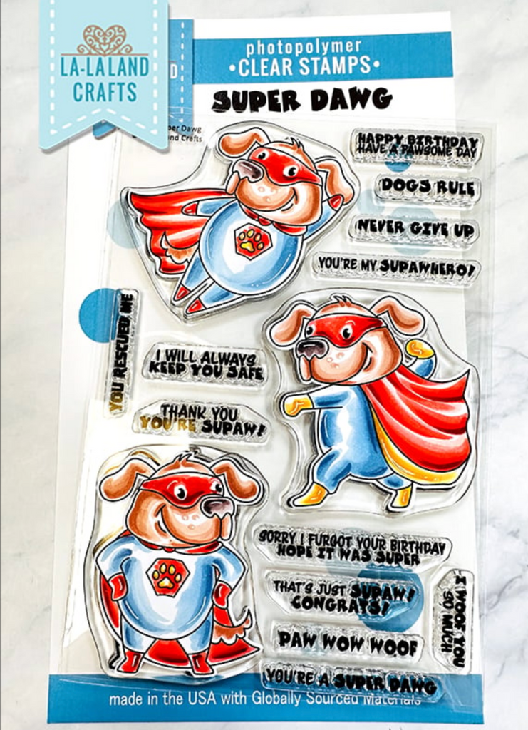 La-La Land Crafts Super Dawg Clear Stamps cl154