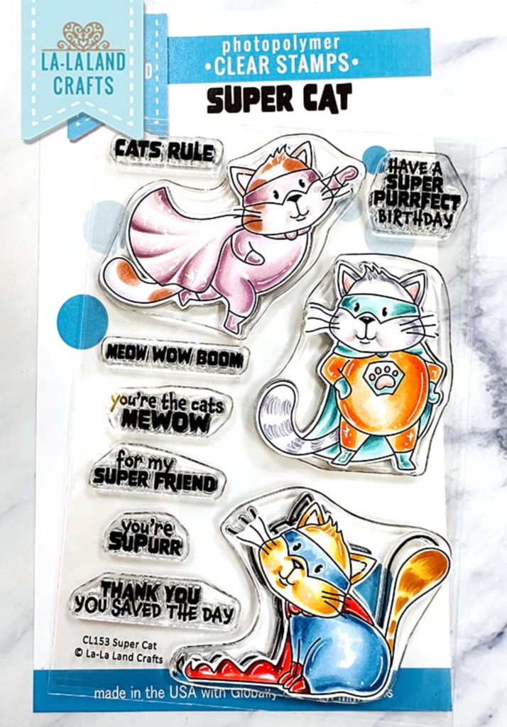 La-La Land Crafts Super Cat Clear Stamps cl153