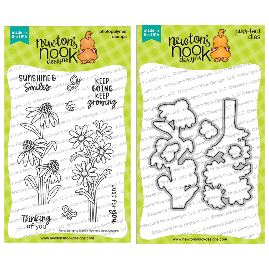 Newton's Nook Designs Floral Delights Clear Stamp and Die Set
