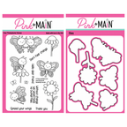 Pink and Main Butterfly Friends Clear Stamp and Die Set