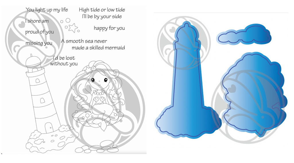The Rabbit Hole Designs High Tide Clear Stamp and Die Set