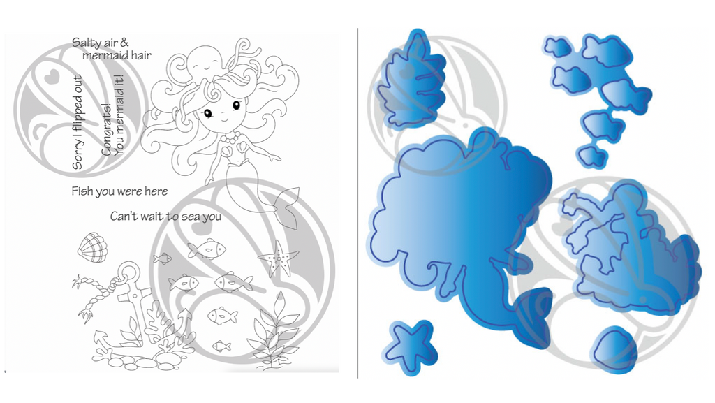 The Rabbit Hole Designs Salty Air Clear Stamp and Die Set