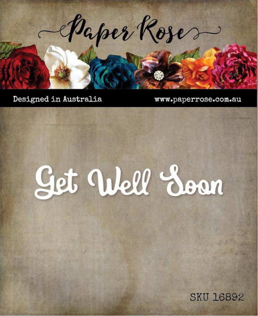 Paper Rose Get Well Soon Dies 16892