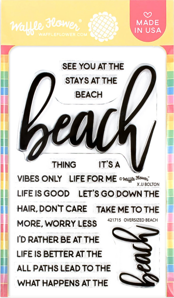 Waffle Flower Oversized Beach Clear Stamps 421715