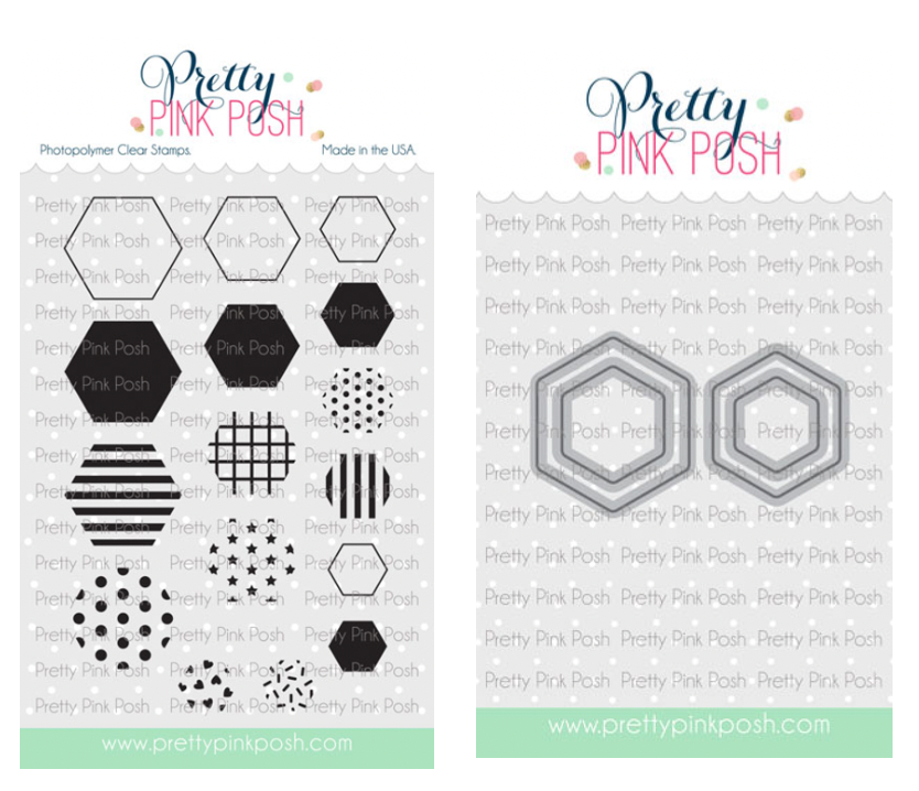 Decorative Hexagons Clear Stamps and Die Set