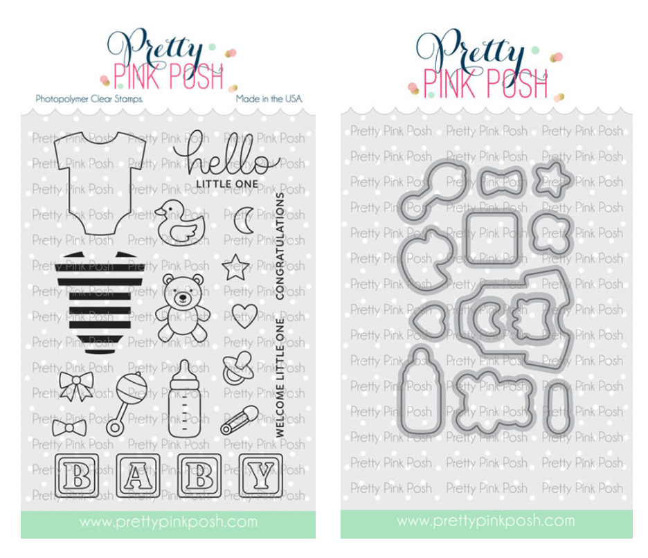 Pretty Pink Posh Baby Basics Clear Stamp and Die Set