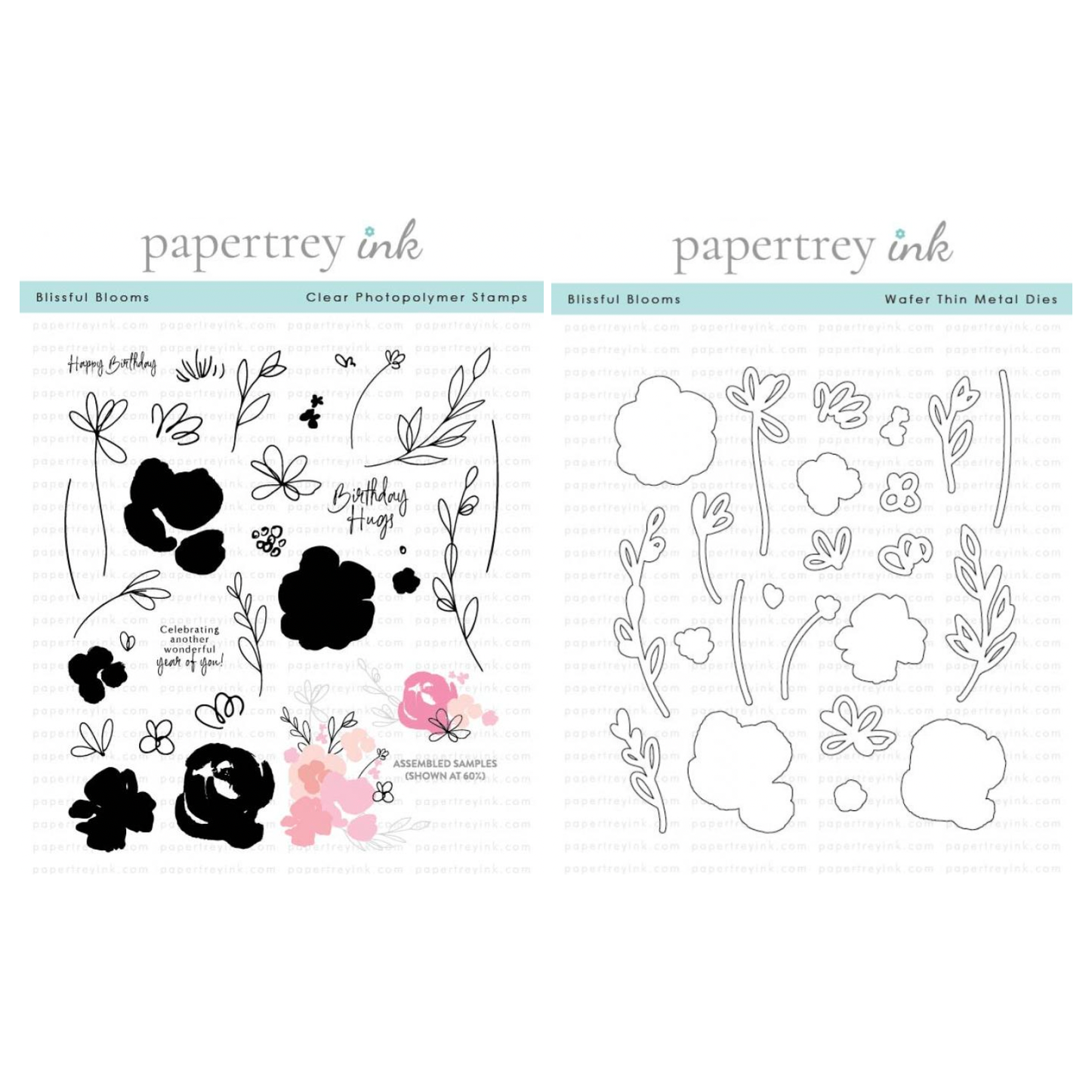 Papertrey Ink Papertrey Ink Blissful Blooms Clear Stamp and Die Set
