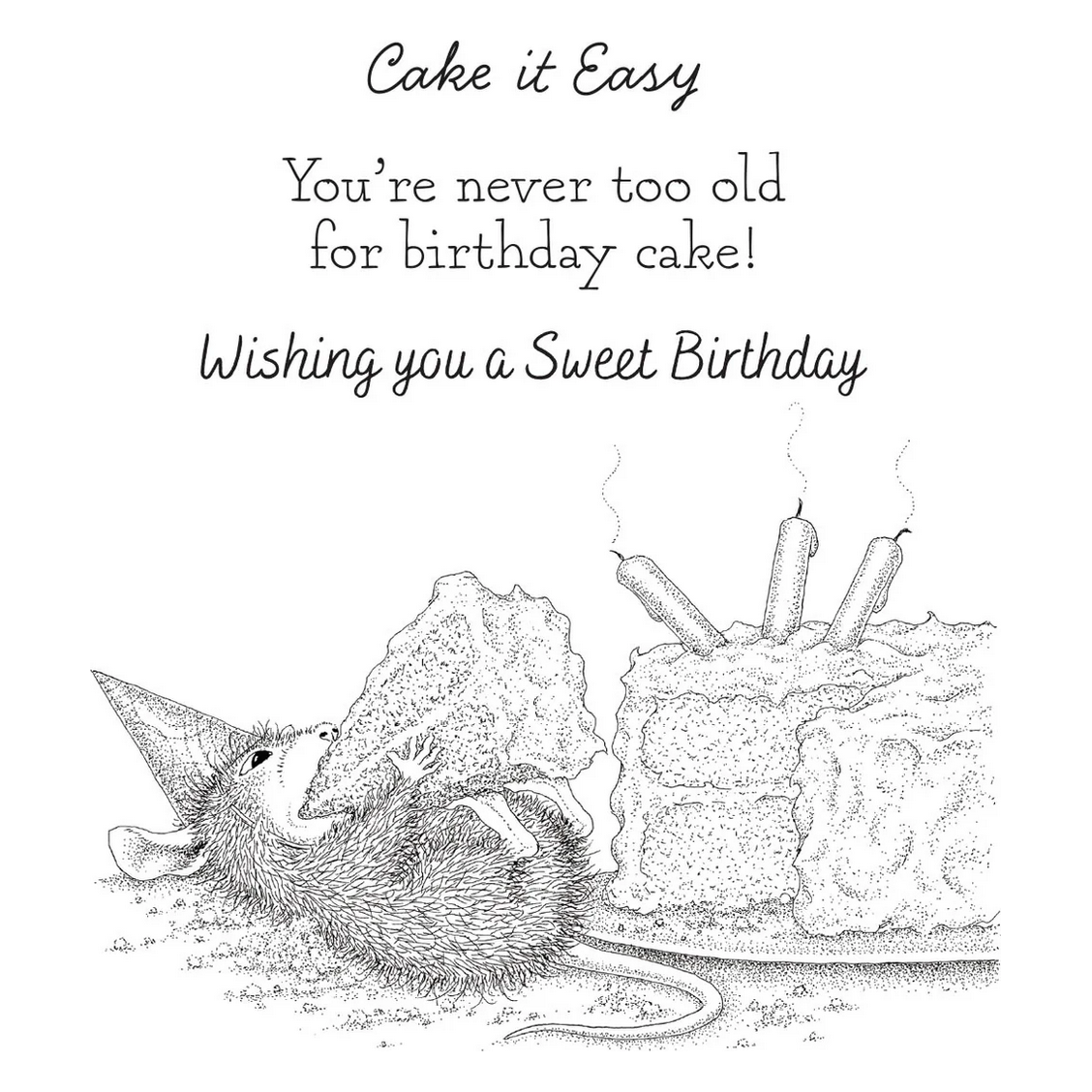Spellbinders: House Mouse Sweet Birthday Cling Stamp Set Spellbinders: House Mouse Sweet Birthday Cling Stamp Set