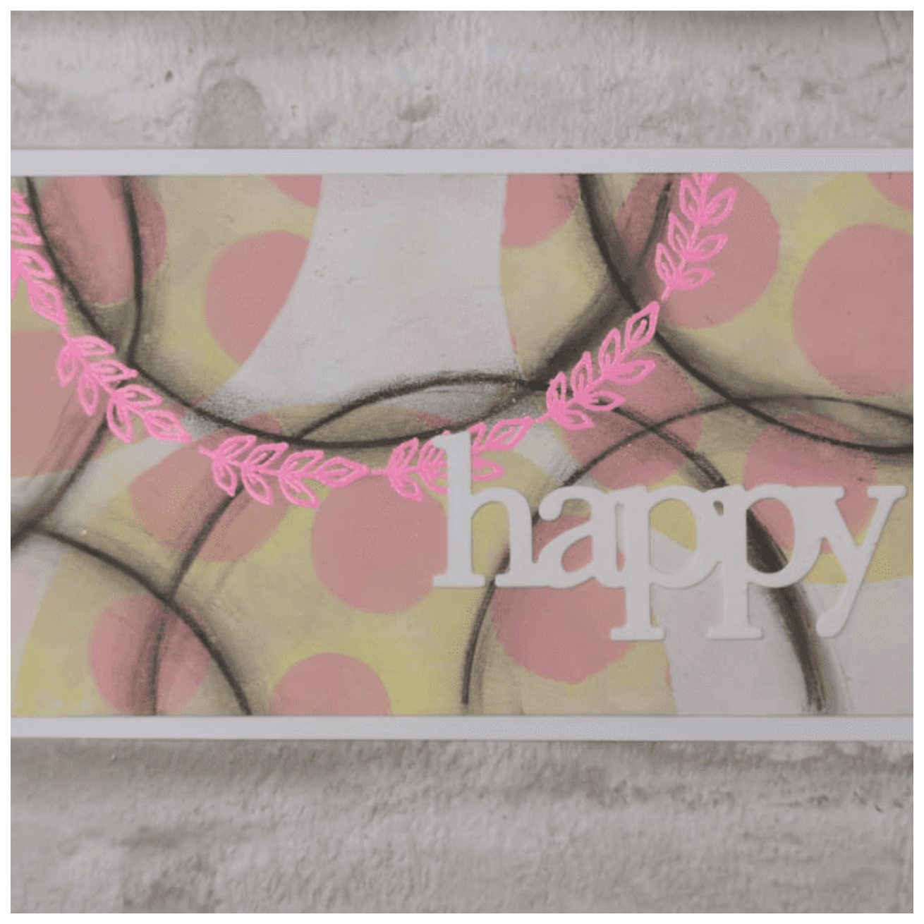 Paper Artsy JoFY Large Stencil ps309 happy