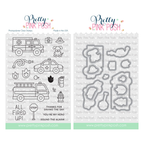 Pretty Pink Posh Helper Vehicles Clear Stamp and Die Set