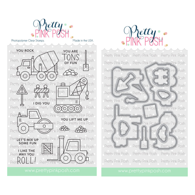 Pretty Pink Posh Construction Additions Clear Stamp and Die Set