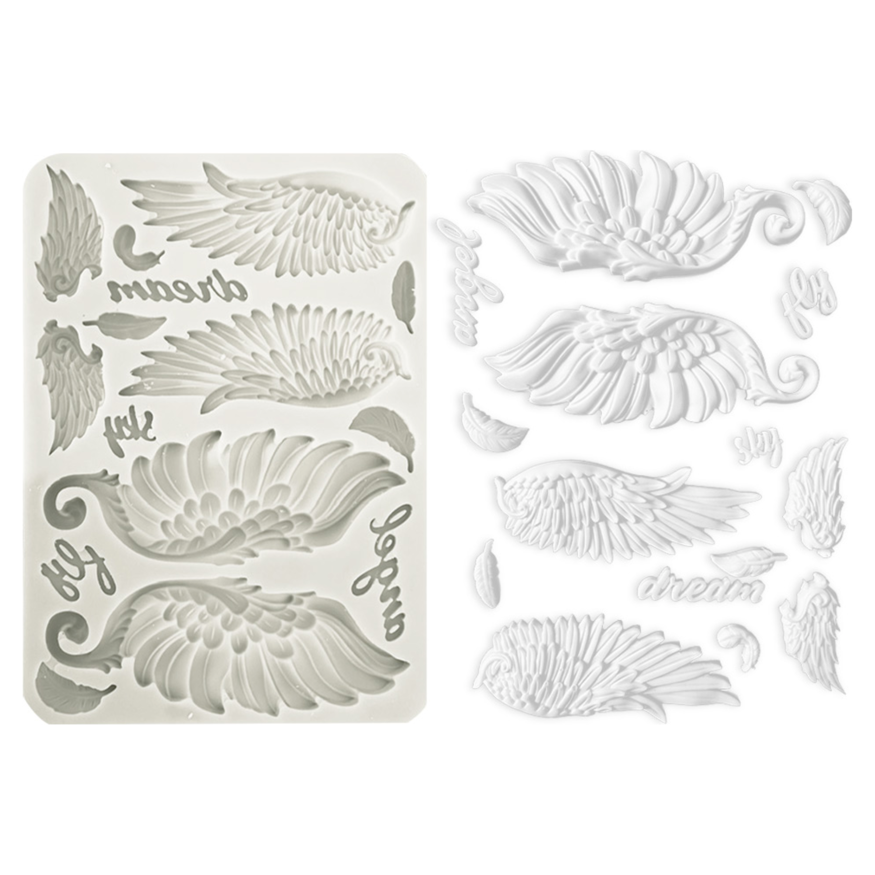 Stamperia Wings Silicon A5 Silicone Mold kacma512