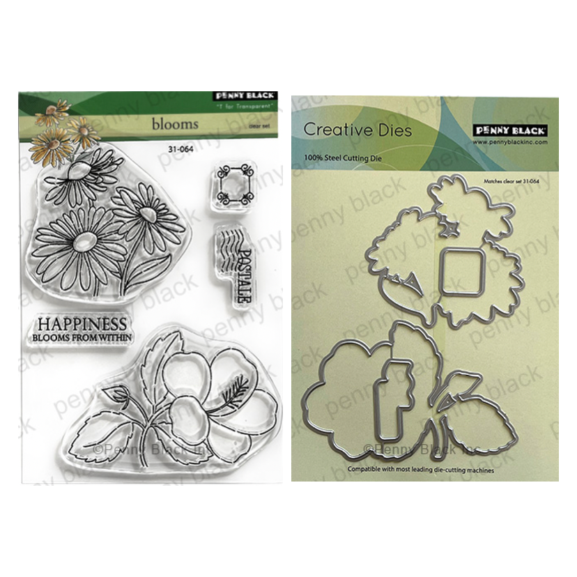 Penny Black Blooms Clear Stamp and Die Set Penny Black Blooms Clear Stamp and Die Set