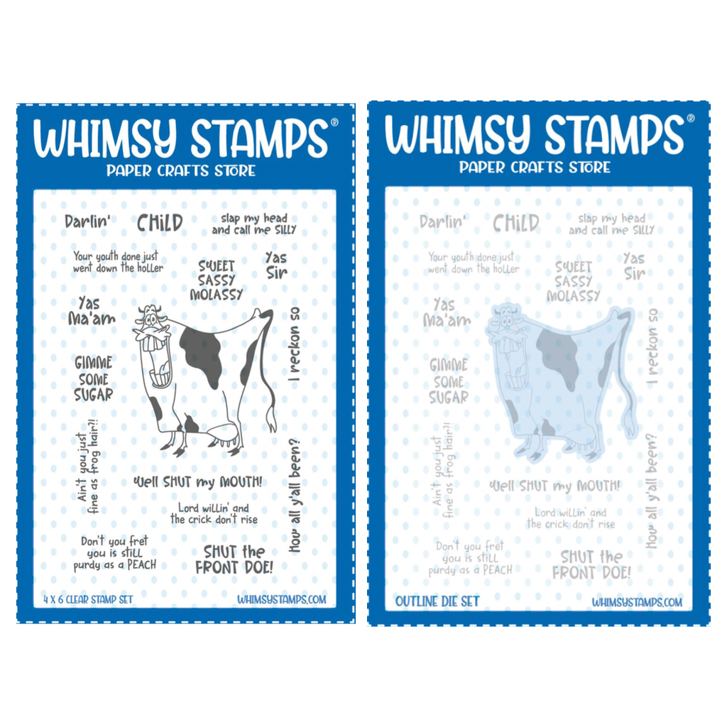 Whimsy Stamps Southern Sugar Clear Stamp and Die Set