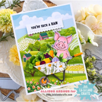 La-La Land Crafts THank Mew Clear Stamps cl158 country life