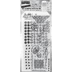Tim Holtz Clear Stamps and Stencil DOTTED AND STICHED THMM114