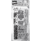 Tim Holtz Clear Stamps and Stencil GRIME AND CRACKLE THMM123