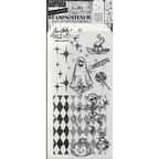 Tim Holtz Clear Stamps and Stencil HALLOWEEN DOODLES THMM145