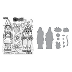 Dyan Reaveley Dylusions Gnome Sweet Gnome Cling Stamp and Die Set