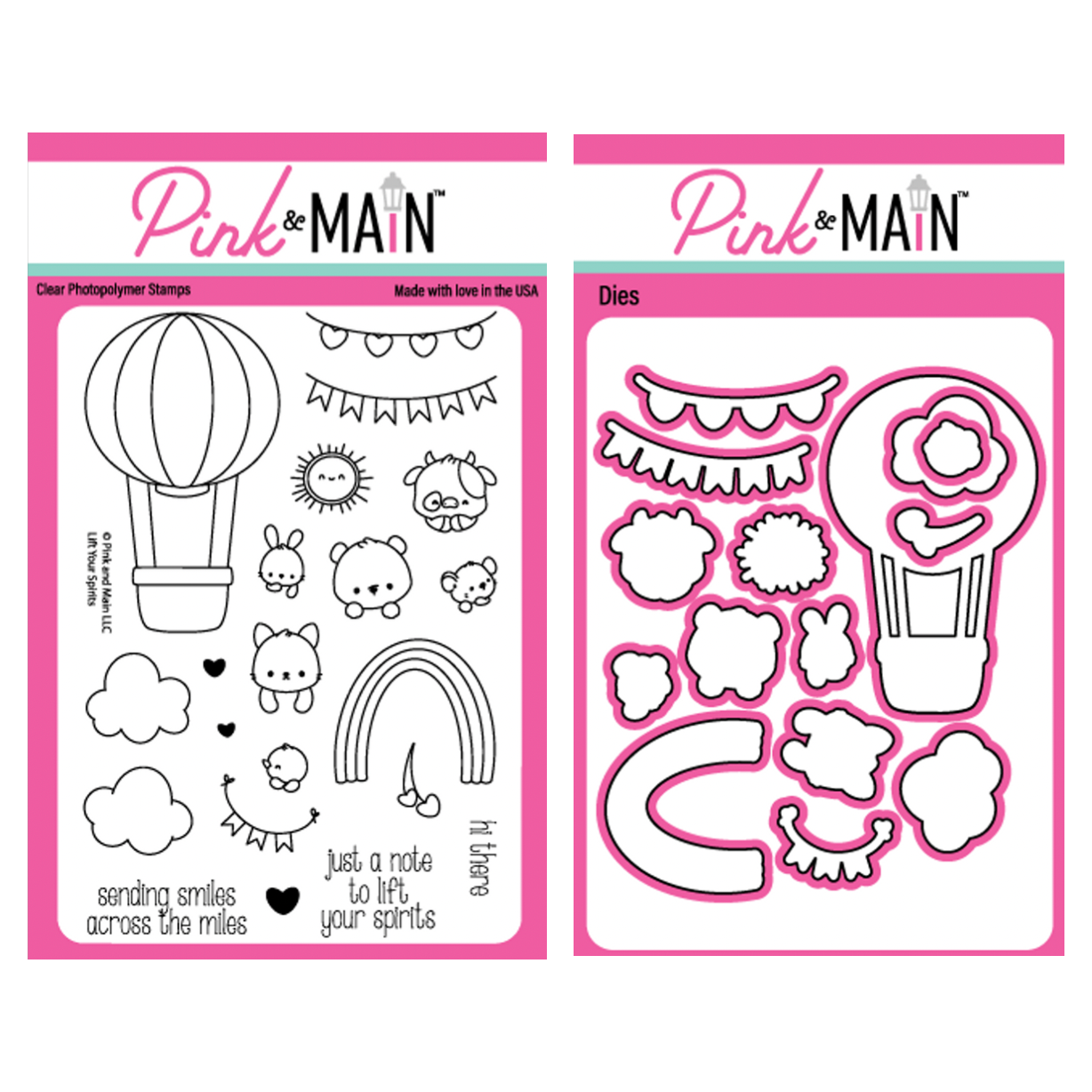 Pink and Main Lift Your Spirits Clear Stamp and Die Set – Simon Says Stamp