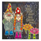 Dyan Reaveley Dylusions Gnome Sweet Gnome Cling Stamps dyr10011 stars