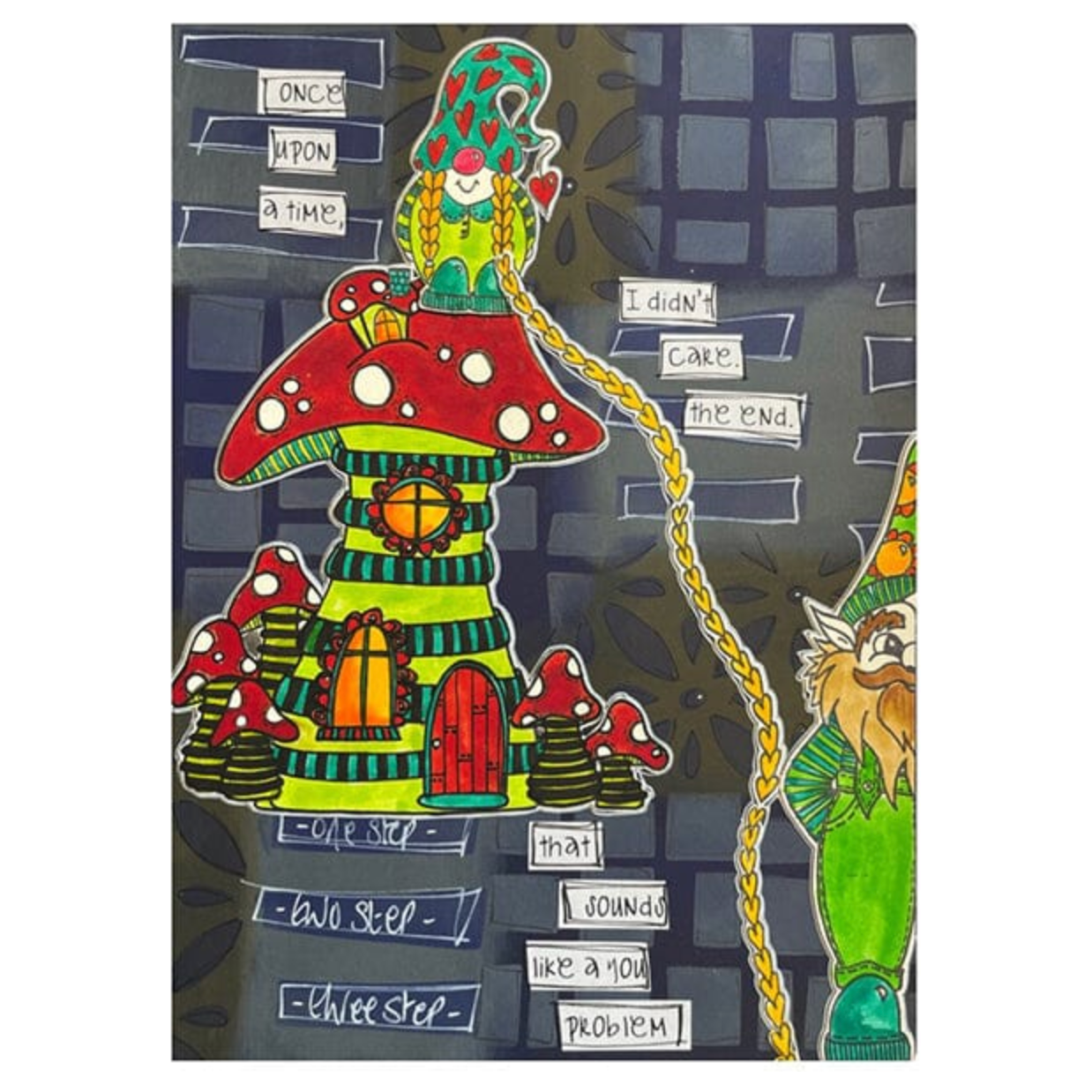 Dyan Reaveley Dylusions Toadstool Tales Cling Stamps dyr10010 snarky