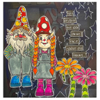 Dyan Reaveley Dylusions Gnome Sweet Gnome Cling Stamp and Coordinating Die Set snarky