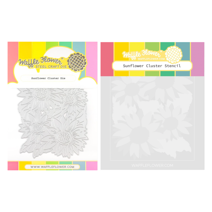 Waffle Flower Sunflower Cluster Die and Stencil Set – Simon Says Stamp