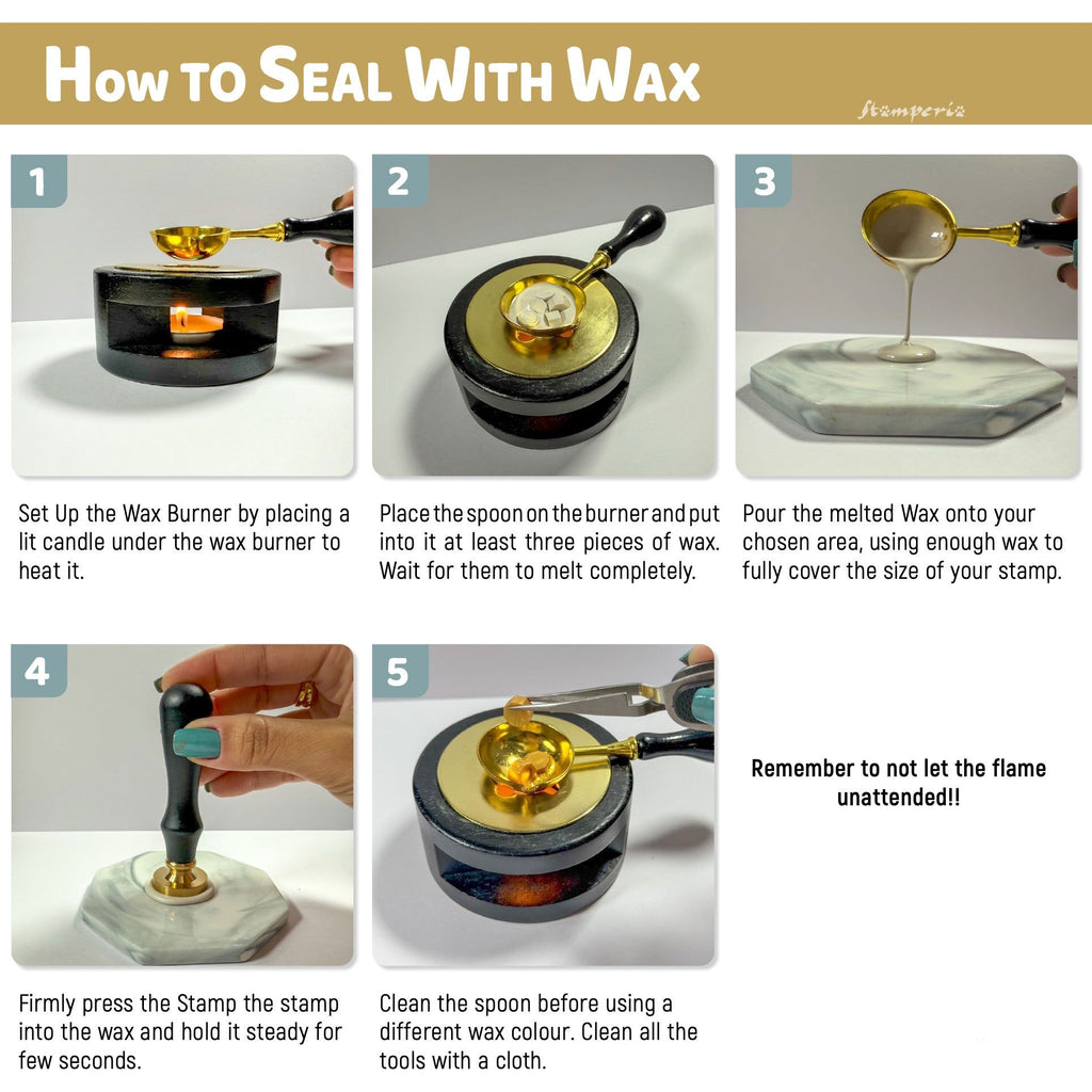 Stamperia Handle With Seal For You wax01 how to