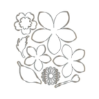Chloe's Creative Cards Flower Swirl Folder, Stamp, Die and Vellum Bundle