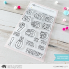 Mama Elephant Counting Left Clear Stamp and Die Set