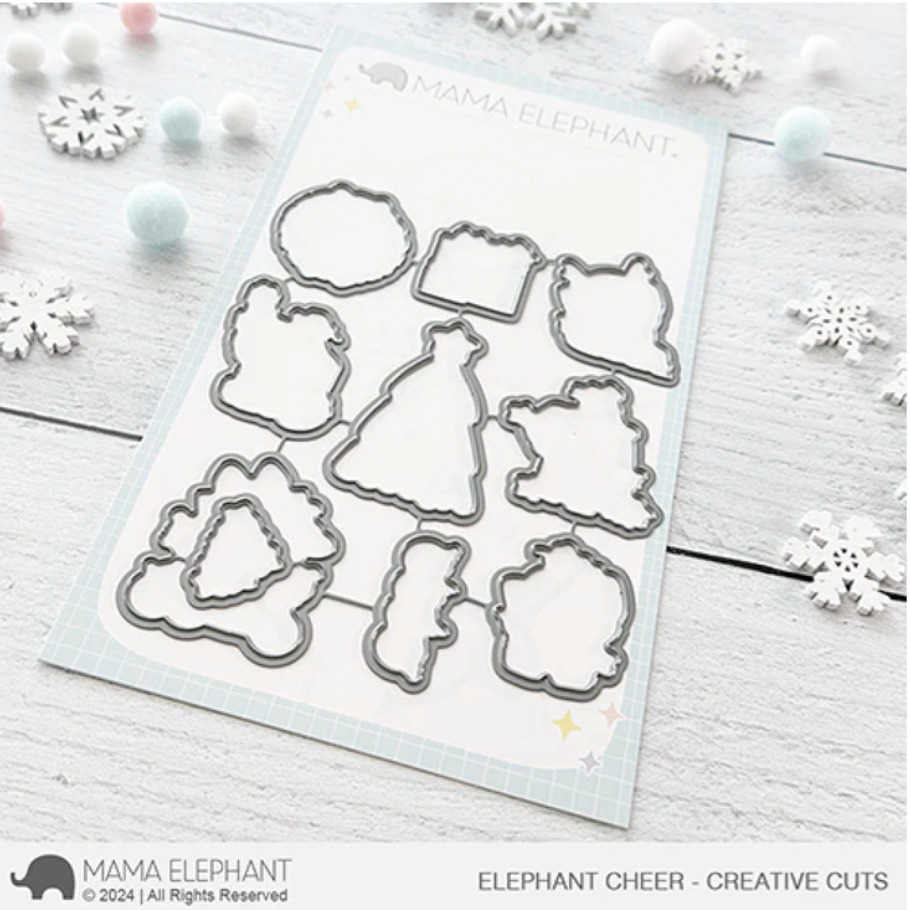 Mama Elephant Elephant Cheer Clear Stamp and Die Set