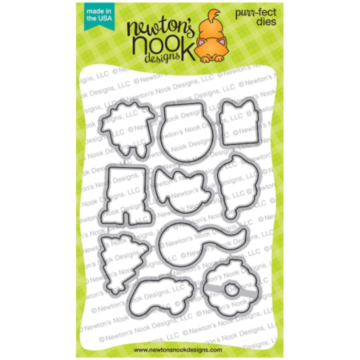 Newton's Nook Designs Holiday Postage Sampler Clear Stamp and Die Set
