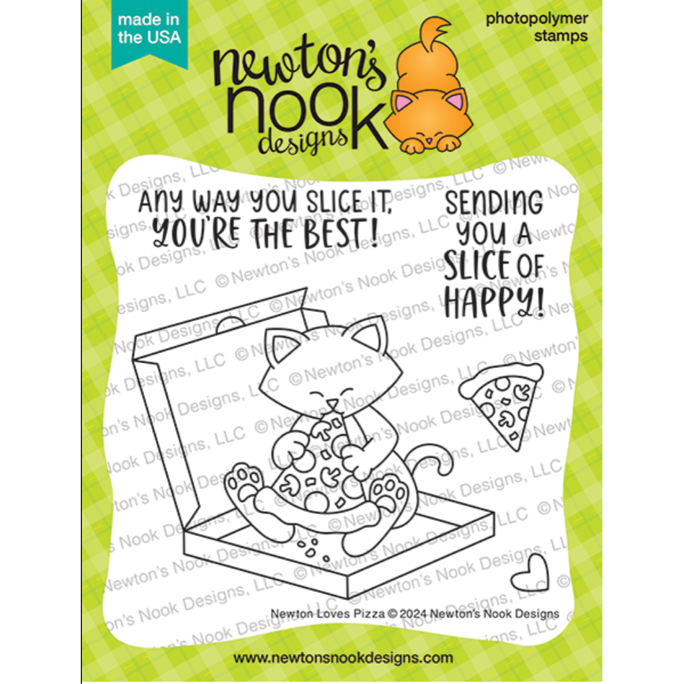 Newton's Nook Designs Newton Loves Pizza Clear Stamp and Die Set