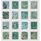 Tim Holtz Fabric By The Yard Teal Stamps pwth271 Eclectic Elements Palette