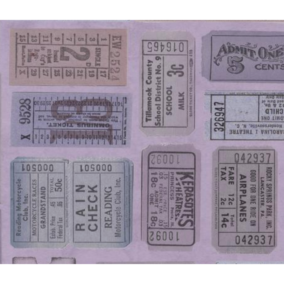 Tim Holtz Fabric By The Yard Purple Tickets pwth302 Eclectic Elements Palette