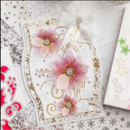 Chloe's Creative Cards Christmas Rose Folder, Die, Stamp and Vellum Bundle