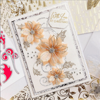 Chloe's Creative Cards Christmas Rose Folder, Die, Stamp and Vellum Bundle