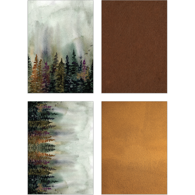 Honey Bee Adventure Awaits 6 x 8.5 Paper Pad hbpa-044 happy little trees and brown