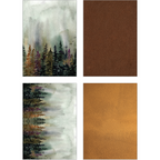 Honey Bee Adventure Awaits 6 x 8.5 Paper Pad hbpa-044 happy little trees and brown
