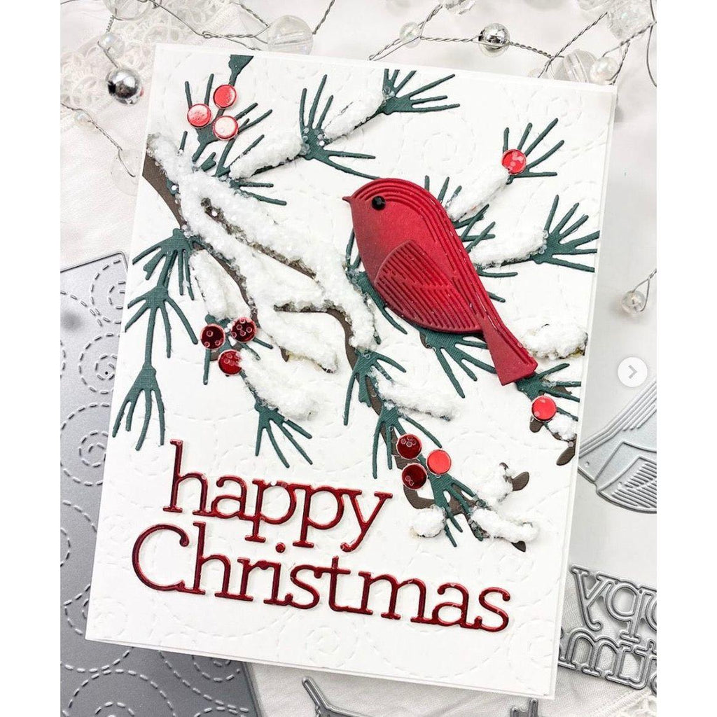 Simon Says Stamp Soaring Whirl Bird Wafer Dies s873 Diecember Christmas Card